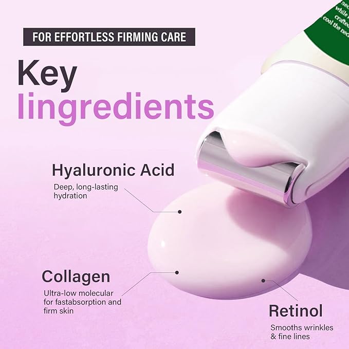 Retinol Collagen Lifting Neck Cream,Anti Aging Face and Neck Cream for Reduce Wrinkles and Hydrating & Lifting Neck,For Face, Neck, Décolleté Wrinkle Care, 1.76 oz.-VivaGrace Women