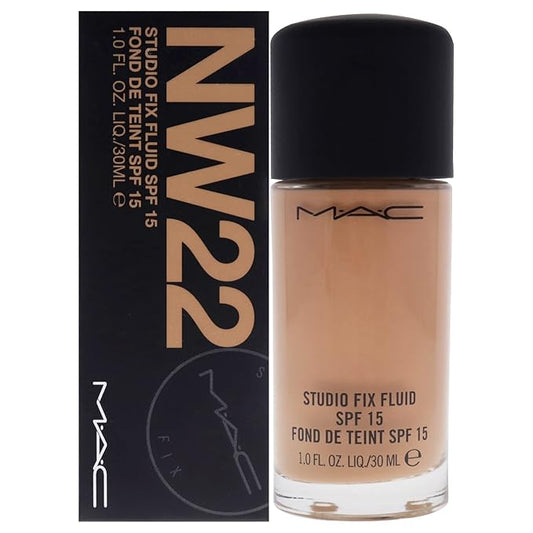 MAC Studio Fix Fluid SPF15 NW22, 1.0582 Ounce (M6JC28)-VivaGrace Women