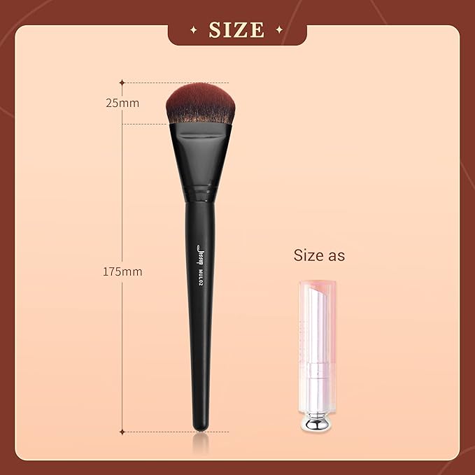 Jessup Foundation Brush for Liquid, Smooth Angled, Large Face Makeup Brush for Blending Liquid, Cream MUL02-VivaGrace Women