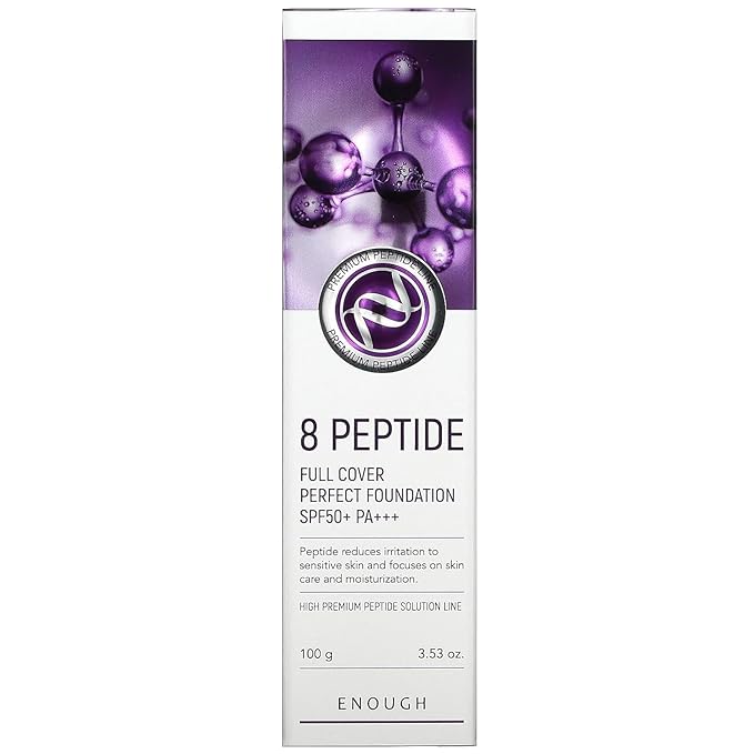 Enough 8 Peptide, Full Cover Perfect Foundation, SPF 50+ PA+++, #13, 3.53 oz (100 g)-VivaGrace Women