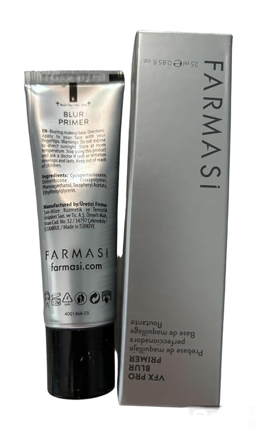 Farmasi VFX PRO Camera Ready Primer - Flawless Finish Long Lasting Makeup Base Smoothing Pore Minimizing Oil Control Lightweight Formula Professional Makeup Application Daily Use, 1-Pack, Clear-VivaGrace Women