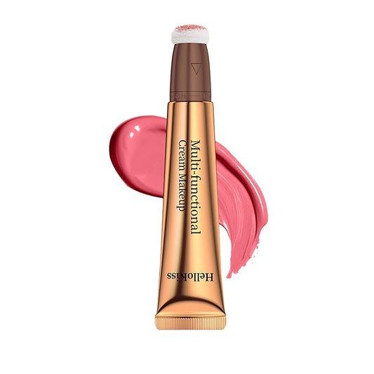 Liquid Blush Beauty Stick, Matte Face Blush with Cushion Applicator Easy to Blend Smooth Natural Silky Smooth Creamy Liquid Blush Wand Facial Blush Makeup Stick(#03 Pink)-VivaGrace Women