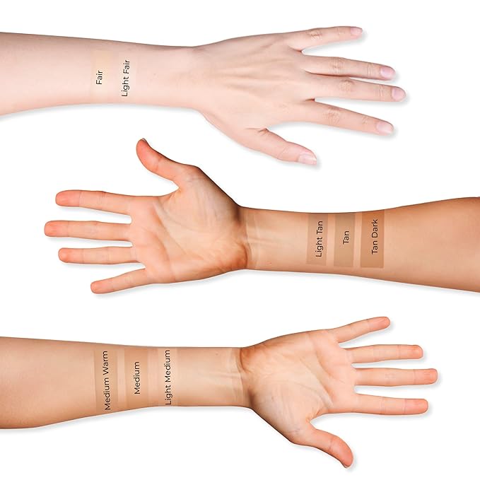 LUMINESS Silk Airbrush Spray Foundation & Buffing Brush Kit – Full Coverage Foundation & Dual-Sided Buffing Brush - Buildable Coverage, Anti-Aging Formula Hydrates & Moisturizes (Shade - Light Rich)-VivaGrace Women