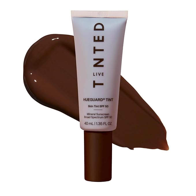 Live Tinted Hueguard Skin Tint SPF 50 - Tinted Mineral Sunscreen with Light-Medium Buildable Coverage With a Hydrating and Radiant Finish - Water and Sweat Resistant, 1.35 fl oz - Shade 01-VivaGrace Women