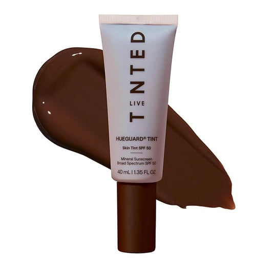 Live Tinted Hueguard Skin Tint SPF 50 - Tinted Mineral Sunscreen with Light-Medium Buildable Coverage With a Hydrating and Radiant Finish - Water and Sweat Resistant, 1.35 fl oz - Shade 01-VivaGrace Women