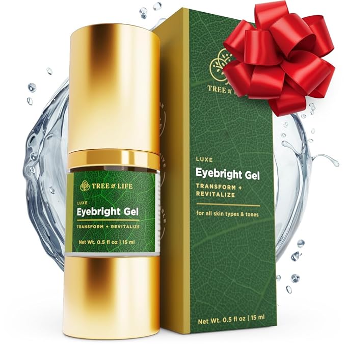 Tree of Life Beauty Anti-Aging Eye Treatment Gel Cream to Hydrate Dark Circles and Reduce Puffiness, Bags and Wrinkles, Luxe Eyebright Gel with Amino Acids-VivaGrace Women