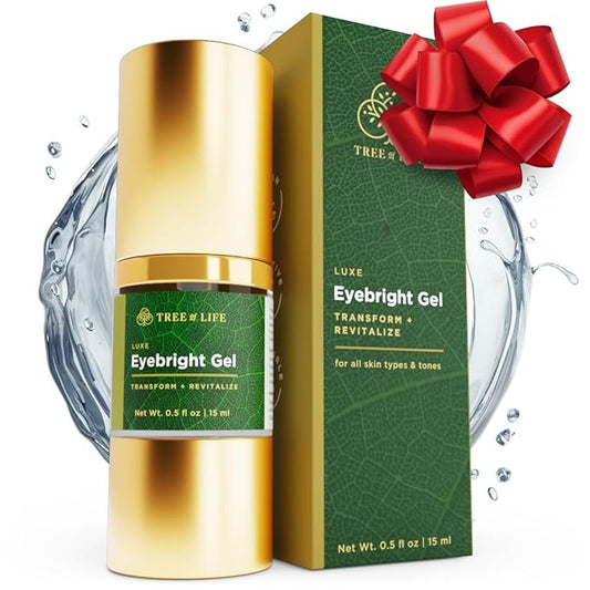 Tree of Life Beauty Anti-Aging Eye Treatment Gel Cream to Hydrate Dark Circles and Reduce Puffiness, Bags and Wrinkles, Luxe Eyebright Gel with Amino Acids-VivaGrace Women