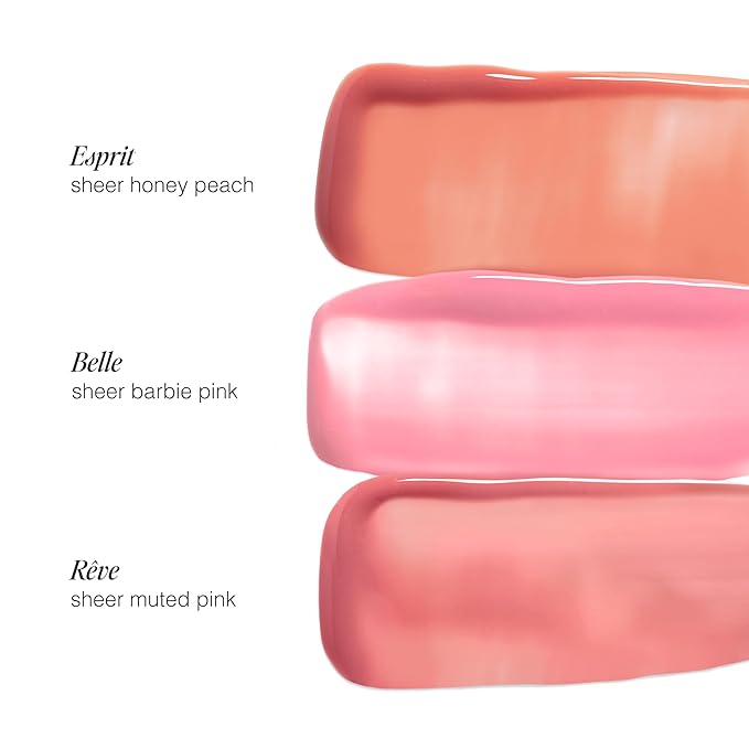 Jouer Bonnes Fêtes Deluxe Mini Lip Oil - Tinted Hydrating Lip Oil Gloss – Moisturizing Dry Lip Treatment Serum - Fragrance Free Tinted Lip Oil - Jojoba Seed Oil and Apricot Oil Formula - Valued at $42-VivaGrace Women