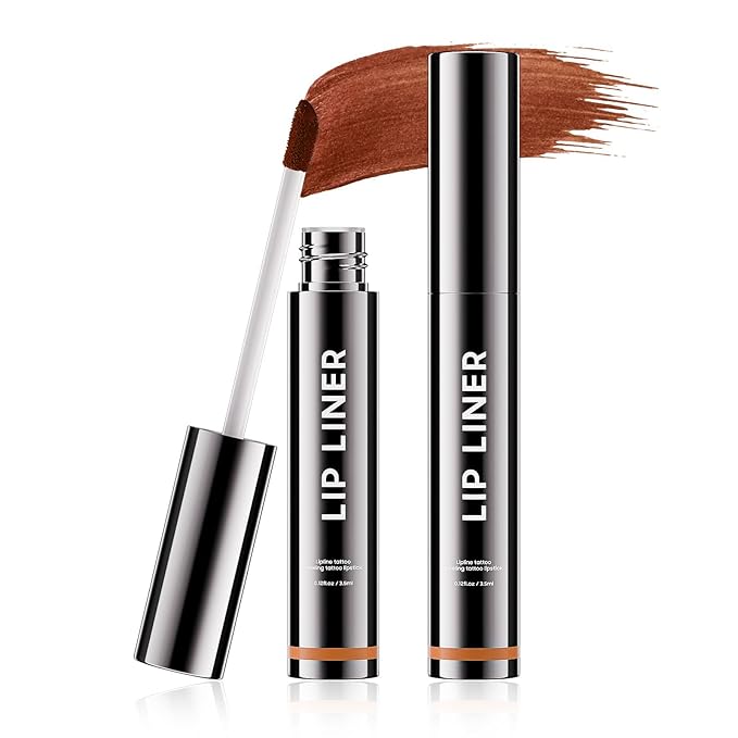Lip Stain Peel Off - Lip Liner Waterproof, Lip Liner Stain Transfer Proof & Plumping, Moisturizing Non-Stick Cup Matte Finish Stay On All Day, Cocoa Color-VivaGrace Women
