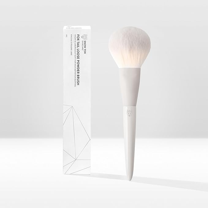 Snow Fox Skincare Fox Tail Loose Powder Brush for Fast Powder Application-VivaGrace Women