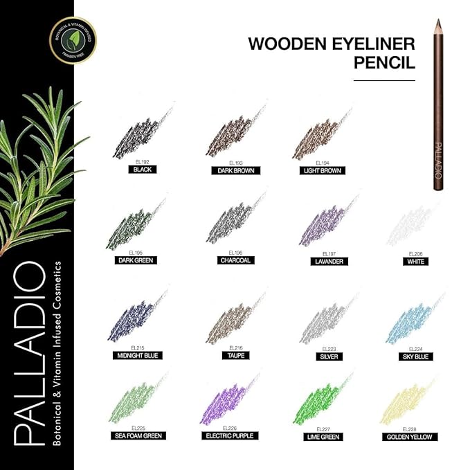 Palladio Retractable Waterproof Eyeliner, Richly Pigmented Color and Creamy, Slip Twist Up Pencil Eye Liner, Smudge Proof Long Lasting Application, All Day Wear, No Sharpener Required, Deep Blue