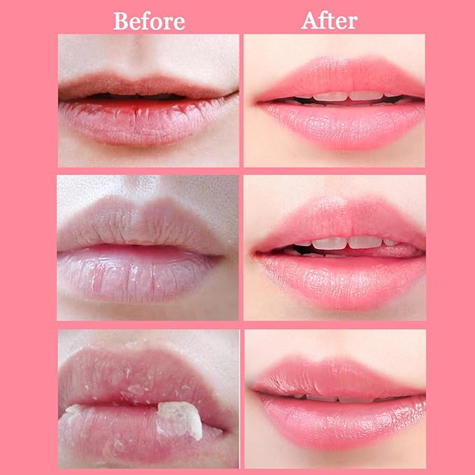 2 Pcs Bee Lip Balm Honey Pot,Honey & Strawberry Lip Mask Propolis Moisturizing Lip Balm with Stick,Prevention Dry and Cracked Lip Scrubs,Exfoliator Lip Wrinkle Skin Care Products-VivaGrace Women