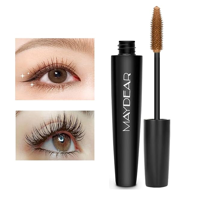 Maydear Brown Mascara for Eyelashes, Waterproof Colored Mascara Long Lasting Smudgeproof Color Mascara for Women Fast Dry Lengthening Eye Makeup Party Stage Use-VivaGrace Women
