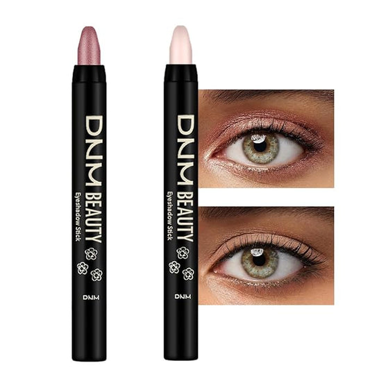 Kaely 2Pcs Cream Eyeshadow Sticks Set for Eyes Waterproof,Rose Shimmer & Desert Matte Eye shadow Stick Pencil Pen Bulk sombras en crema para ojos 27+28-VivaGrace Women