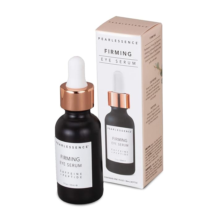 Pearlessence Firming Eye Serum with Caffeine + Peptide – Rejuvenates Puffy Eyes & Reduces Under Eye Bags | Made in USA & Cruelty Free (1oz)-VivaGrace Women