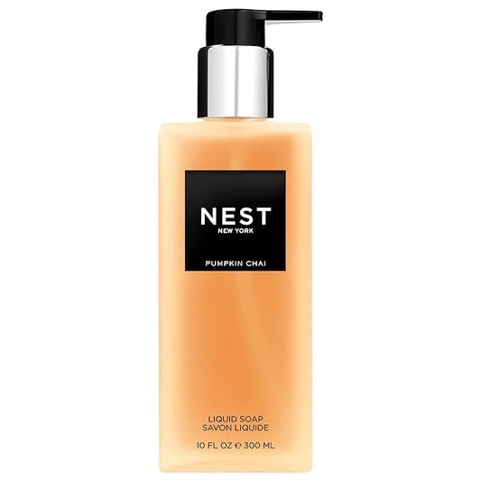 NEST New York Liquid Soap, Pumpkin Chai - 10 fl oz - Cleanses & Nourishes Skin - Approx. 300 Pumps Per Bottle - Gluten Free & Cruelty Free-VivaGrace Women