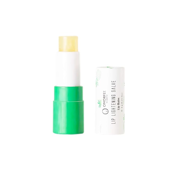 Omorfee 100% Organic Lip Lightening Stick for Dark Lips, Lip Whitening Lipstick with SPF, Natural Lip Balm Protection & Repair, Cocoa Butter, Carrot Seed Oil & Pineapple Extract - 6 Grams/0.21 Oz-VivaGrace Women