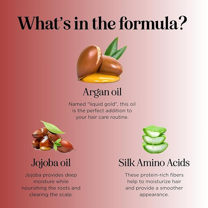 Argan Oil of Morocco Shampoo and Conditioner - Sulfate Free Shampoo and Conditioner Set for Color Treated Hair - Volumizing Shampoo and Conditioner for Men and Women for Curly Frizzy Dry Damaged Hair-VivaGrace Women