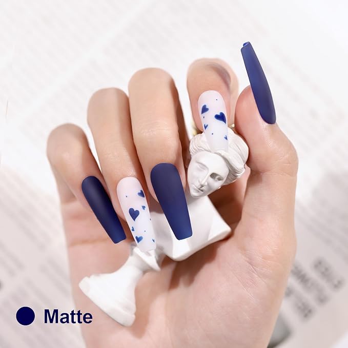 L'UGX Dark Blue Gel Nail Polish - Navy Color, 15ML, Long Lasting UV Gel, DIY Manicure & Pedicure, Salon Holiday Gifts for Women LGS-705