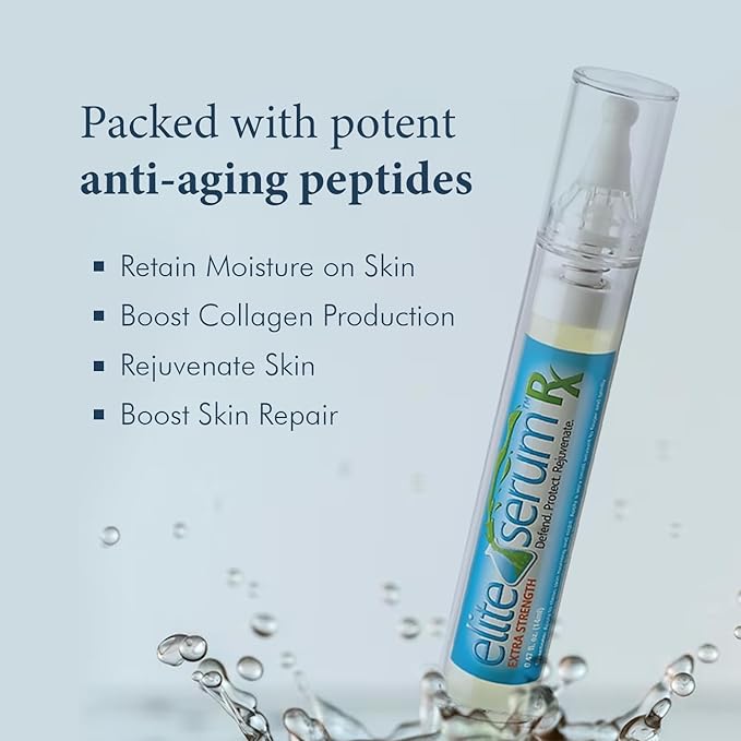 Elite Serum Rx - Anti Aging Under Eye Serum for Dark Circles and Puffiness with 8 Patented Peptides - Extra Strength Lifting and Firming Treatment for Wrinkle Repair and Eye Bag Removal-VivaGrace Women