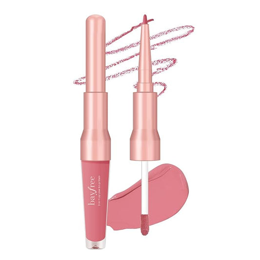 2-IN-1 Lip Liner and Lip Stain, High Pigmented Long Lasting Velvet Lip Tint, Well-Defined Lipliner, Weightless Waterproof Not Animal Tested, Matte Finish Makeup-VivaGrace Women
