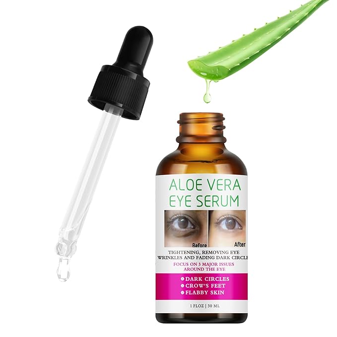 Aloe Vera Eye Serum Dark Circles Under Eye Treatment for Women to Reduce Appearance of Puffy Eyes Eye Bags Fine Lines and Wrinkles for All Skin Types, Beauty Skin Care Gift-VivaGrace Women