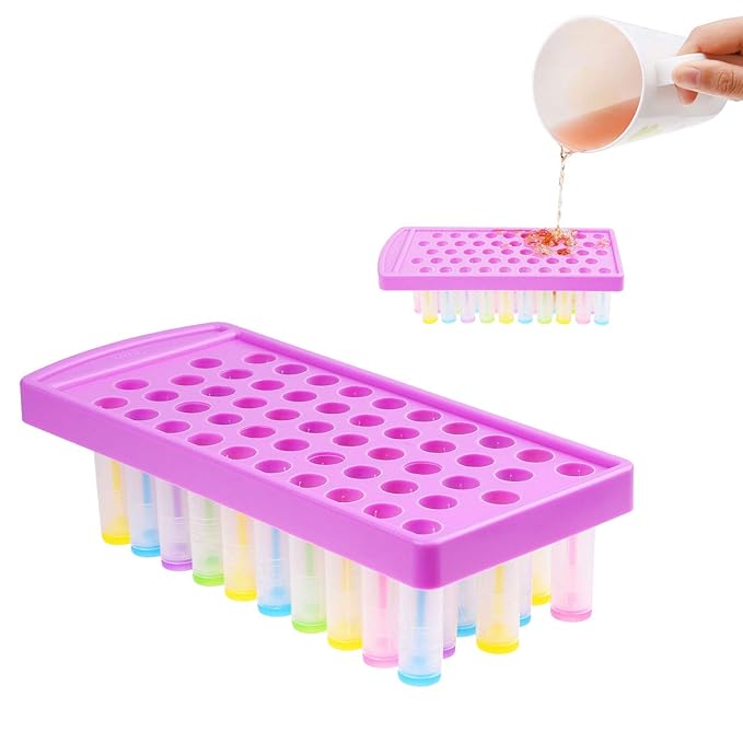 Lip Balm Filling Tray and Spatula Set - Fast and Easy to Use - Just Pour & Spread - Instantly Fills 50 Lip Balm Containers (sold separately) (Lip Balm Crafting Kit (Purple))-VivaGrace Women