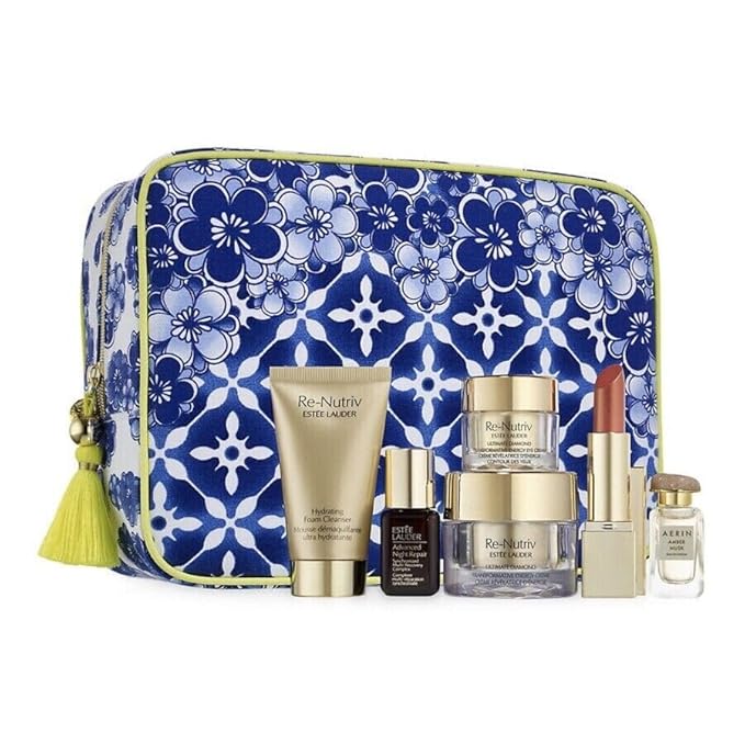 Estee Lauder Re-Nutriv Ultimate Diamond 7 Pcs Gift Set, Blue-VivaGrace Women