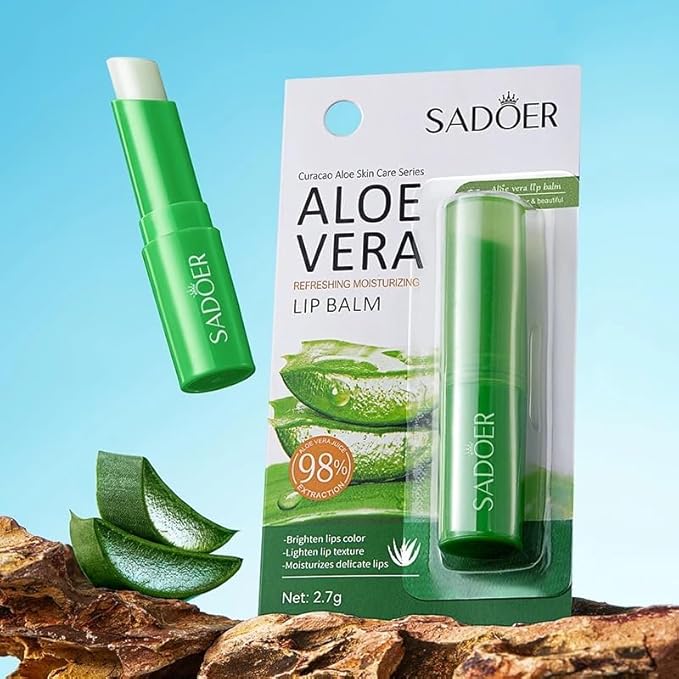 Sadoer 98% AloeVera lip balm-VivaGrace Women