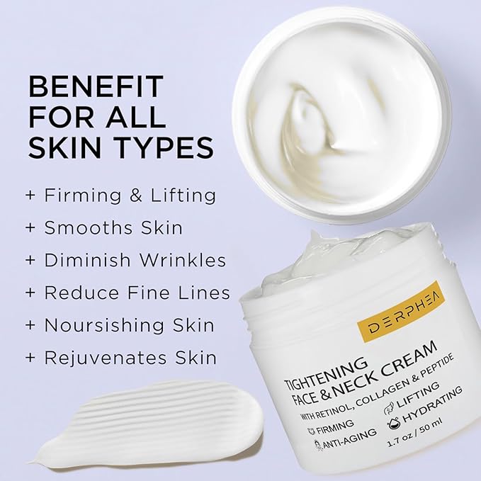 Neck Tightening Cream, Neck Firming Cream For Tightening and Firming, Fine lines, Loose & Sagging On Face, Decollete & Other Skin Areas - 1.7 OZ-VivaGrace Women