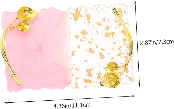FOMIYES 5pcs Nail Palette Polish Plate Nail Design Nail Dish Makeup Mixing Pallet Nails Stickers Nail Polish Tray Nail Display Tray Vintage Frame Nail Stand Copper Plating Make up Bracket-VivaGrace Women