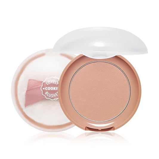 ETUDE Lovely Cookie Blusher #BE101 Ginger Honey Cookie 4g | Glowing & Natural Powder Blush with Long-Lasting Sebum Control | Easy Application | Puffy Cushion for a Lovely Makeup Look-VivaGrace Women