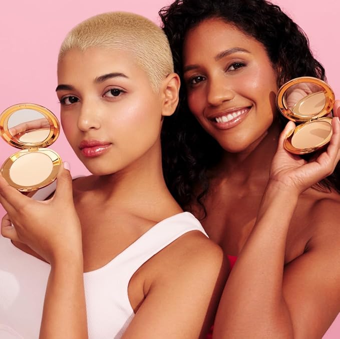 MCoBeauty Miracle Flawless Pressed Powder, Natural Medium Shade, Oil-Control, Soft-Focus Finish with Hydrating Rose Flower Extract & Sweet Almond Oil, Vegan, Cruelty Free Cosmetics-VivaGrace Women