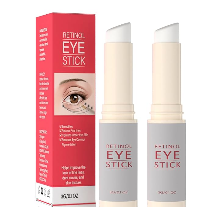 2Pcs Retinol Eye Stick, Retinol Under Eye Cream for Puffiness and Dark Circles, Hydrating Eye Cream Anti Aging for Enhanced Under Eye Nourishment.-VivaGrace Women