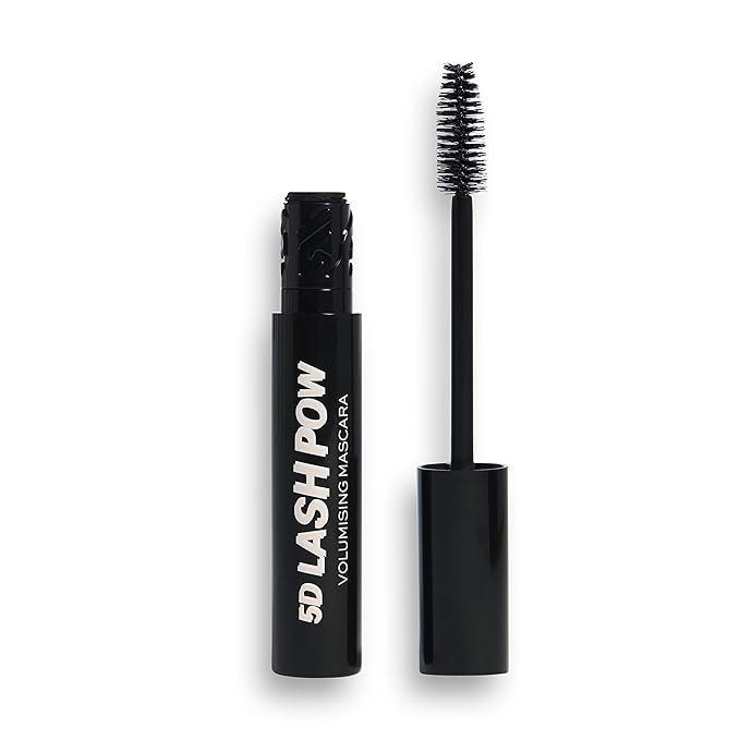 Revolution Beauty, 5D Lash Pow Mascara, Lengthening & Volumizing Effect, Thickening Black Formula, Vegan & Cruelty Free, 0.41 Fl. Oz
