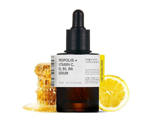 TOUN28 Propolis Vitamin C B3 B5 B6 Serum 1.01 fl.oz / 30ml | Nutrient Face Serum for Dry and Tired Skin | With Propolis and Pure Vitamin C | Allergen-free and Cruelty-free-VivaGrace Women