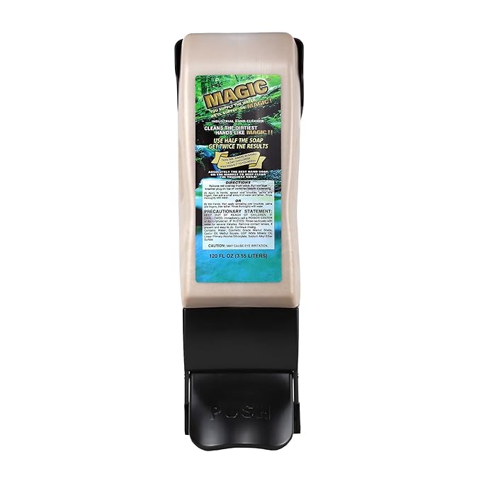 Zenex Magic Hand Soap - Industrial Hand Cleaner for Auto Mechanics | Shop Soap | Walnut Shell Scrubbers to Remove Grease, Oil, Ink & Paint | Moisturizing Ingredients | 3.55 L (1 Pack)