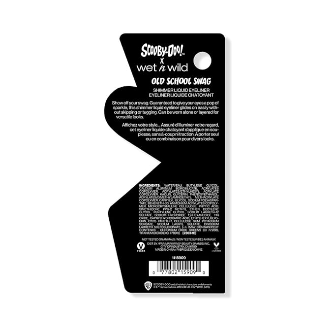 wet n wild Scooby Doo Old School Swag Shimmer Liquid Eyeliner – Glitter-Infused Formula for Bold Eye Looks, Easy Glide Precision Tip, Cruelty-Free & Vegan - Zoinks