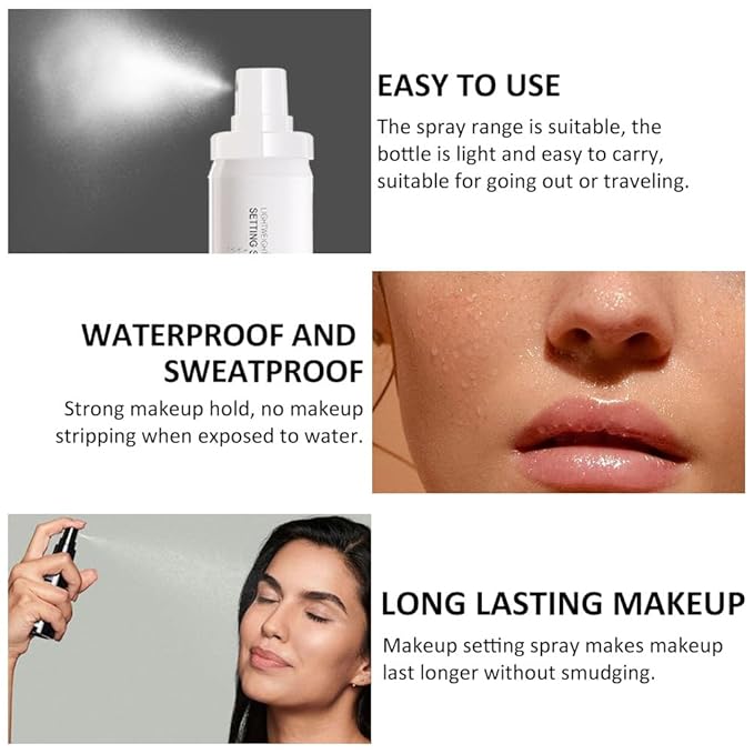 Kaely Setting Spray for Face,Dewy Finish,Waterproof Setting Spray for Makeup Long Lasting,Oil Control Face Mist,Up To 16 Hours,Vegan & Cruelty-Free-VivaGrace Women