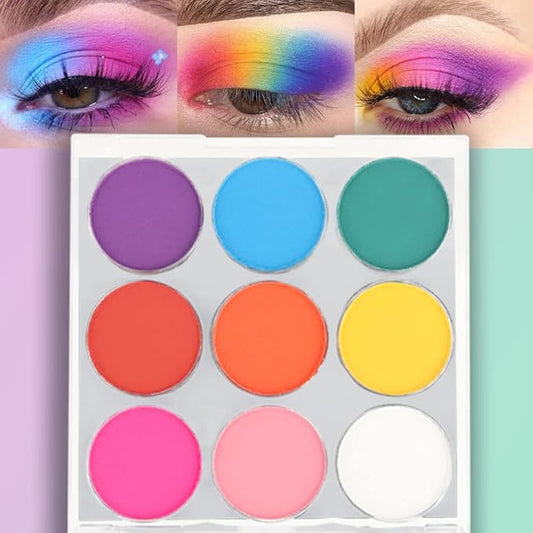 SUAKE 9 Colorful Light to Dark Matte Eyeshadow Palette. Highly Pigmented Pink Orange Blue Purple Eye shadow Paleta.Blendability Matte Makeup Powder Palet.paleta de sombras de ojos-VivaGrace Women