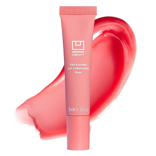 U Beauty The PLASMA Tinted Lip Compound - Anti-Aging & Anti-Wrinkle Lip Gloss, Hyaluronic Acid, Shea Butter & Peptides for Hydration & Plumping, Rose - 15 mL-VivaGrace Women