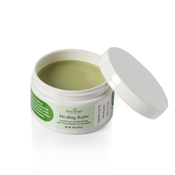 Plant Therapy Healing Balm 4 oz 100% Pure & Natural, Nutrient-Rich Botanical Formula, Soothing Ingredients: Shea Butter, Tamanu Oil, and Calendula Extract-VivaGrace Women