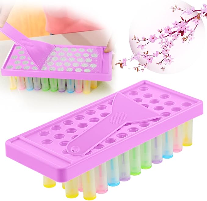 2 Sets Lip Balm Tray and Spatula Set Portable lipstick Holder Lip Balm Containers Lip Gloss Making Kit (Purple)-VivaGrace Women