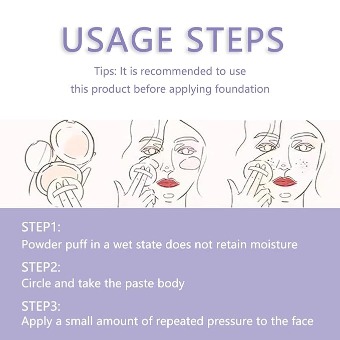 Chillab Lavender Matte Powder,Matte Oil Control Face Pressed Powder,Face Setting Powder with Mini Powder Puff for Silky Flawless Long-Lasting Lightweight Skin-friendly Face Cosmetics (Lavender)-VivaGrace Women