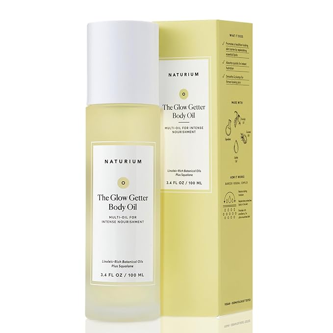 Naturium The Glow Getter Body Oil, Multi-Oil for Intense Nourishment, Hydrating & Moisturizing Formula, Vegan & Cruelty-Free, 3.4 oz-VivaGrace Women