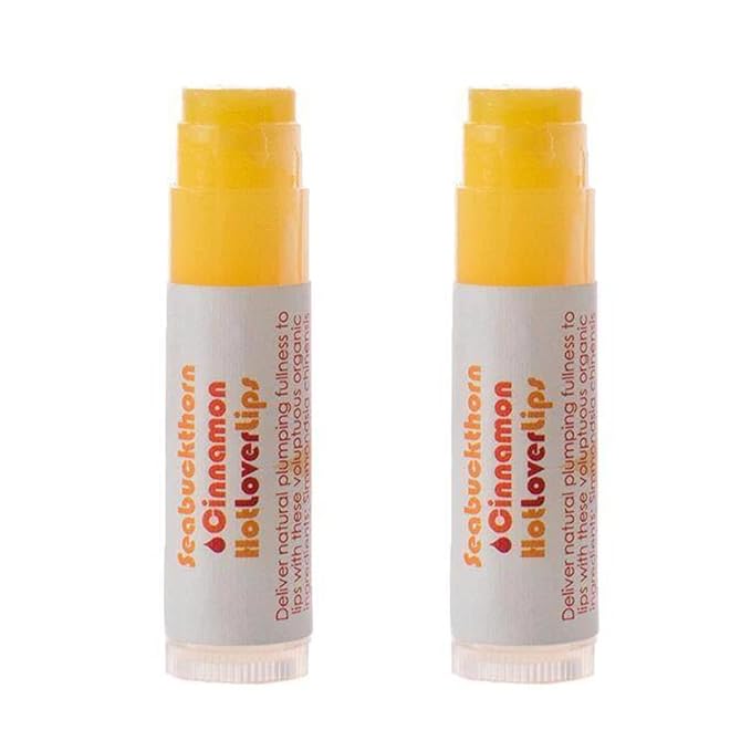 Living Libations - Organic 'Cinnamon Seabuckthorn Lover Lips' Lip Balm | Natural, Wildcrafted Clean Beauty (2-pack)-VivaGrace Women