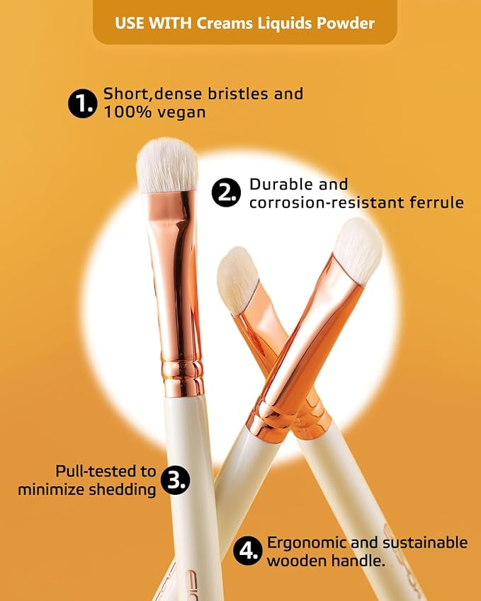 Eyeshadow Brush, EIGSHOWBEAUTY Professional Eye Shadow Brush with Saikoho Goat Hair, Premium Eye Makeup Brush For Blending, Smudging, Shading (E831)-VivaGrace Women