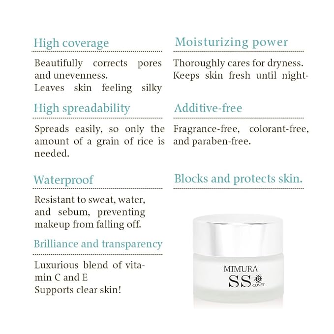 Smooth Skin Cover Foundation Primer 20g Pores Makeup Concealer Cream Coverage Japanese Waterproof Makeupbase-VivaGrace Women
