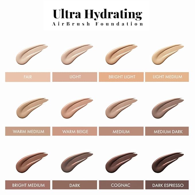 Jerome Alexander Airbrush Foundation Ultra Hydrating, Spray Foundation Makeup with 2x the Active Ingredients, Ultra-Light, Buildable, Full Coverage Formula (Fair)-VivaGrace Women