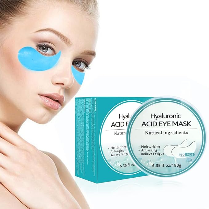 Under Eye Patches for Puffy Eyes: 60PCS Collagen Eye Gels Pads - Blue Hyaluronic Acid Under Eye Mask - Reduce Dark Circles & Bags - Skin Eye Care Products-VivaGrace Women